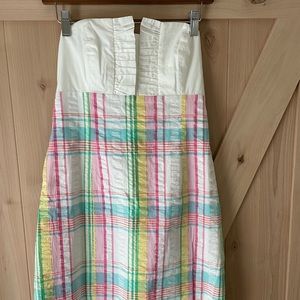 Lilly Pulitzer strapless madras dress